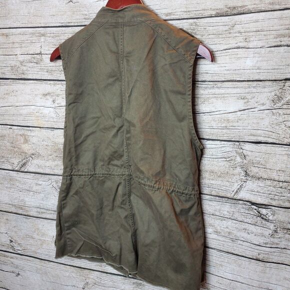 PER SE Army Green Cotton Utility Vest Size Medium - Picture 3 of 5